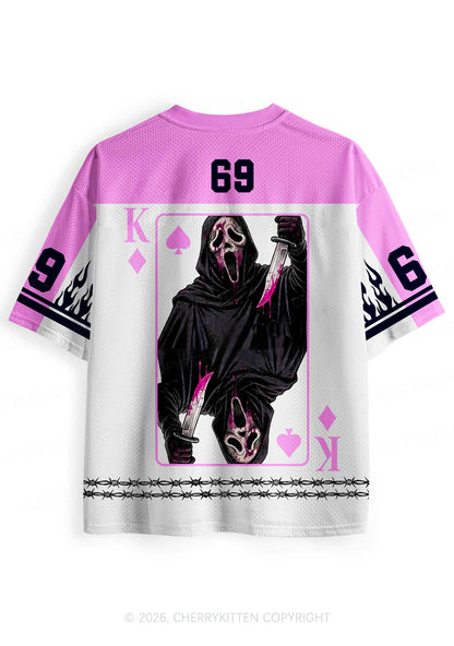 Halloween Knife Ghost Y2K Sport Jersey Shirts Cherrykitten
