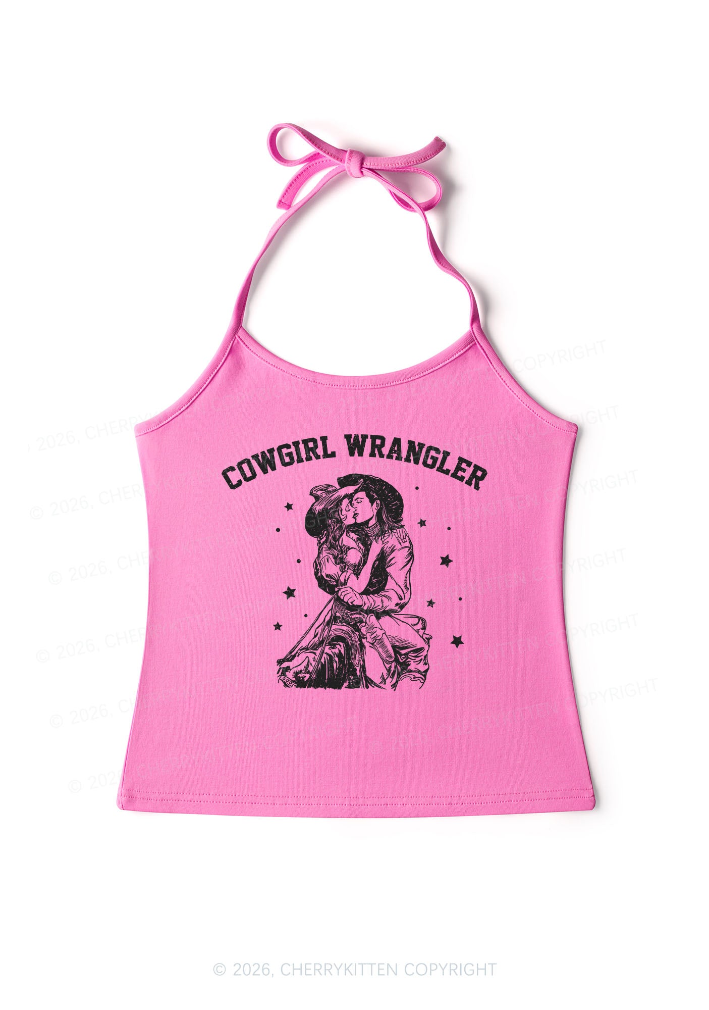 Cowgirl Wrangler Pride Y2K Halter Neck Cami Cherrykitten