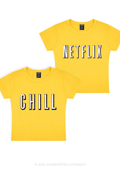 Netflix Chill Y2K Valentine's Day Baby Tee Cherrykitten
