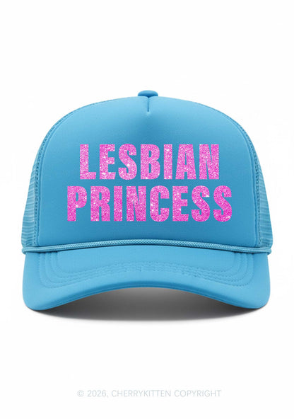 Glitter Lesbian Princess Pride Y2K Trucker Hat Cherrykitten