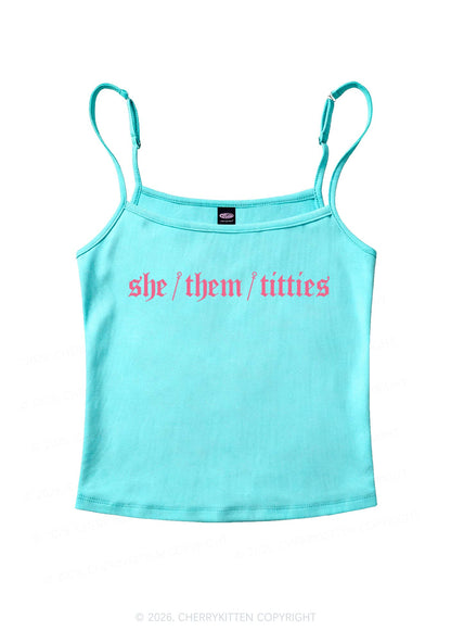She Them Txtties Pride Y2K Spaghetti Strap Cami Cherrykitten