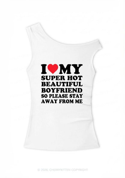 My Super Hot Boyfriend Y2K Off Shoulder Tank Top Cherrykitten