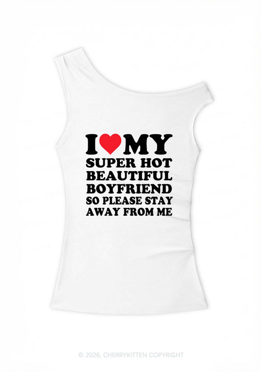 My Super Hot Boyfriend Y2K Off Shoulder Tank Top Cherrykitten