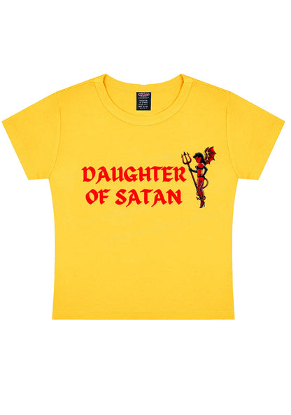Halloween Daughter Of Satan Y2K Baby Tee Cherrykitten
