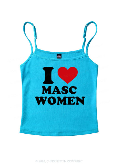 I Love Masc Women Pride Y2K Spaghetti Strap Cami Cherrykitten