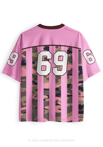 Best Girl Kisser Pink Camouflage Pride Y2K Sport Jersey Shirts Cherrykitten
