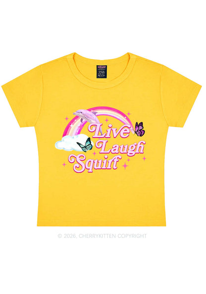 Live Laugh Squirt Y2K Baby Tee Cherrykitten