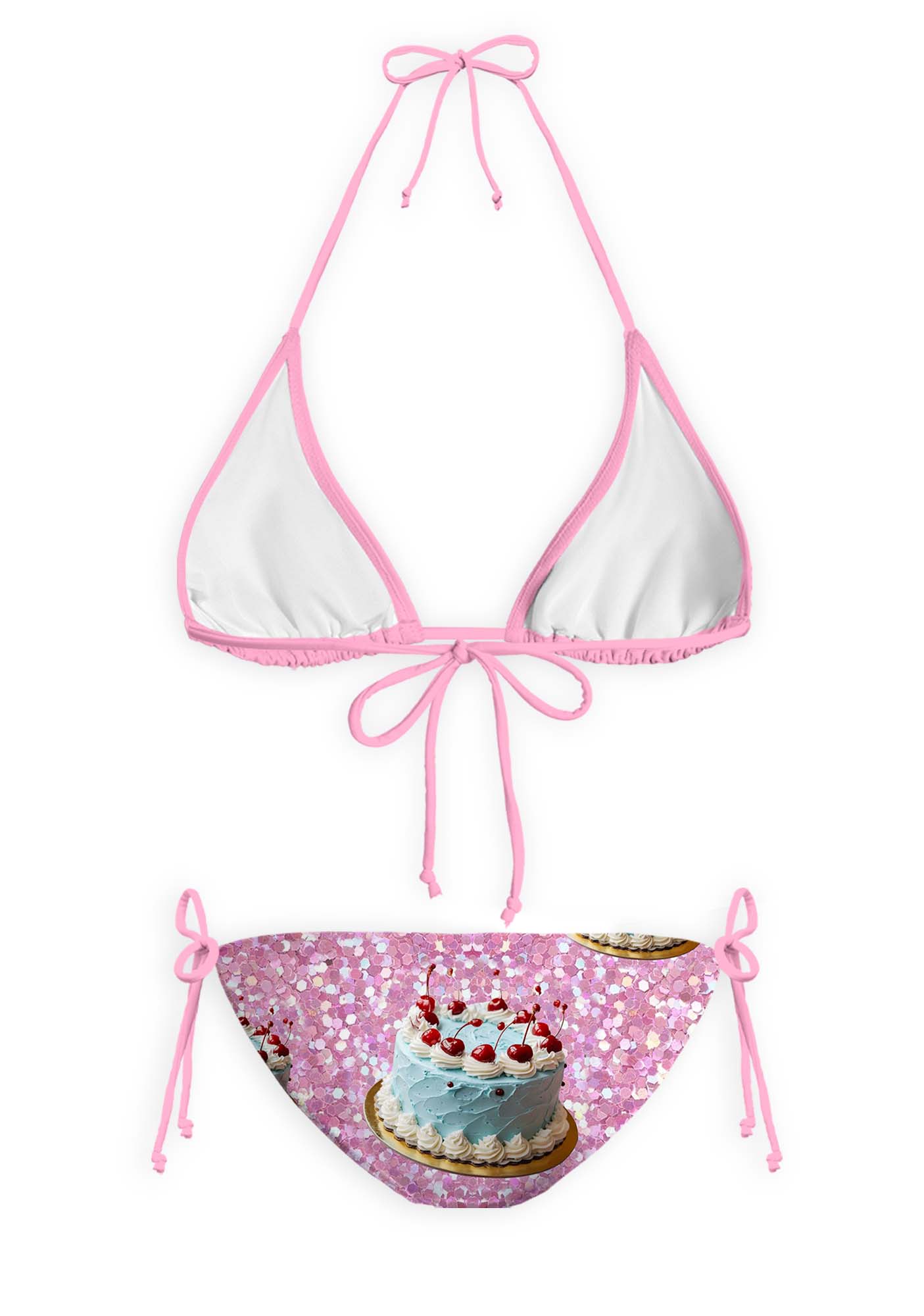 Cherry Cake Y2K Print Bikini Set Cherrykitten