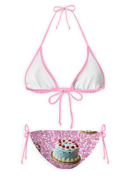 Cherry Cake Y2K Print Bikini Set Cherrykitten