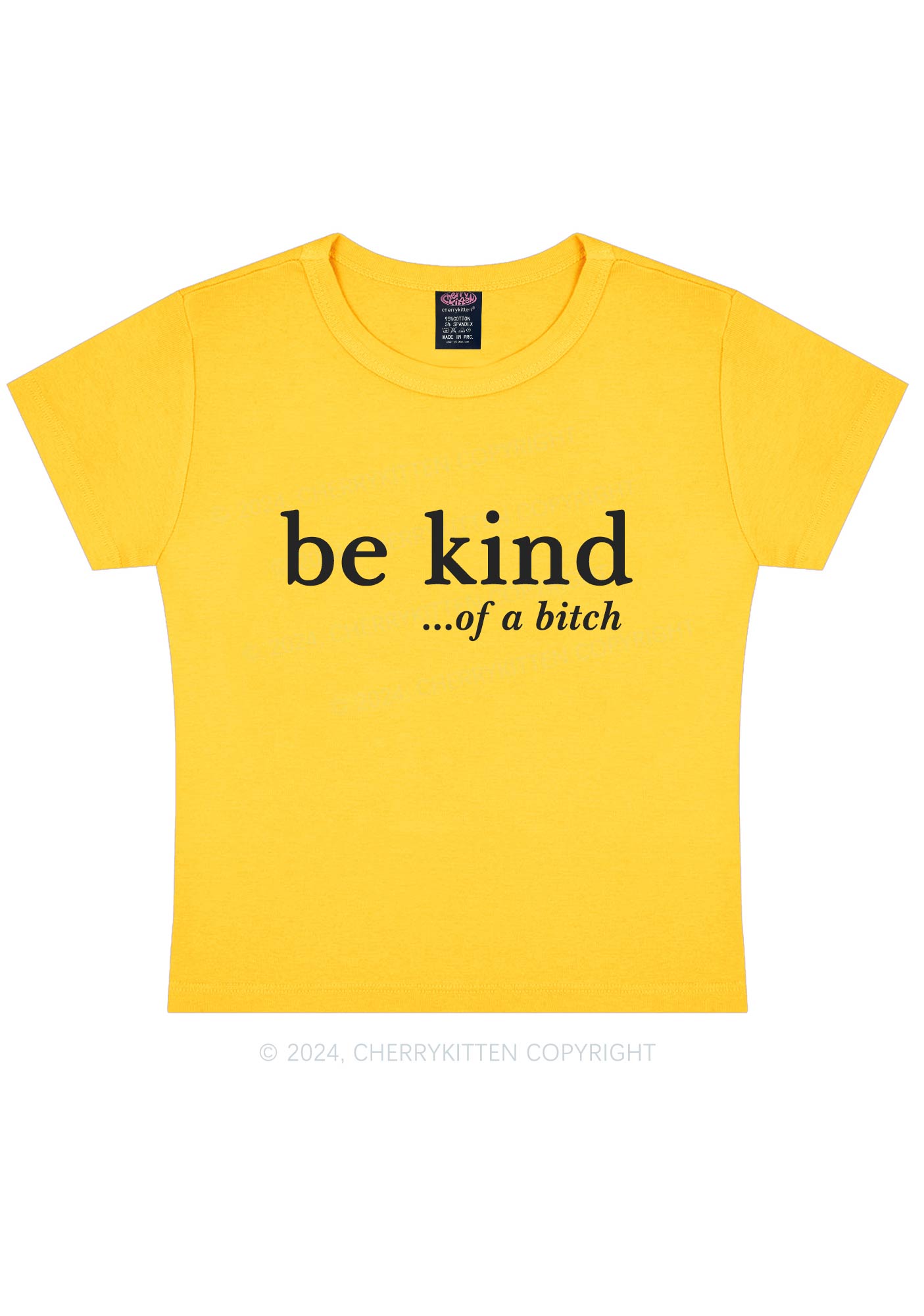 Be Kind Of A Bxxch Y2K Baby Tee Cherrykitten
