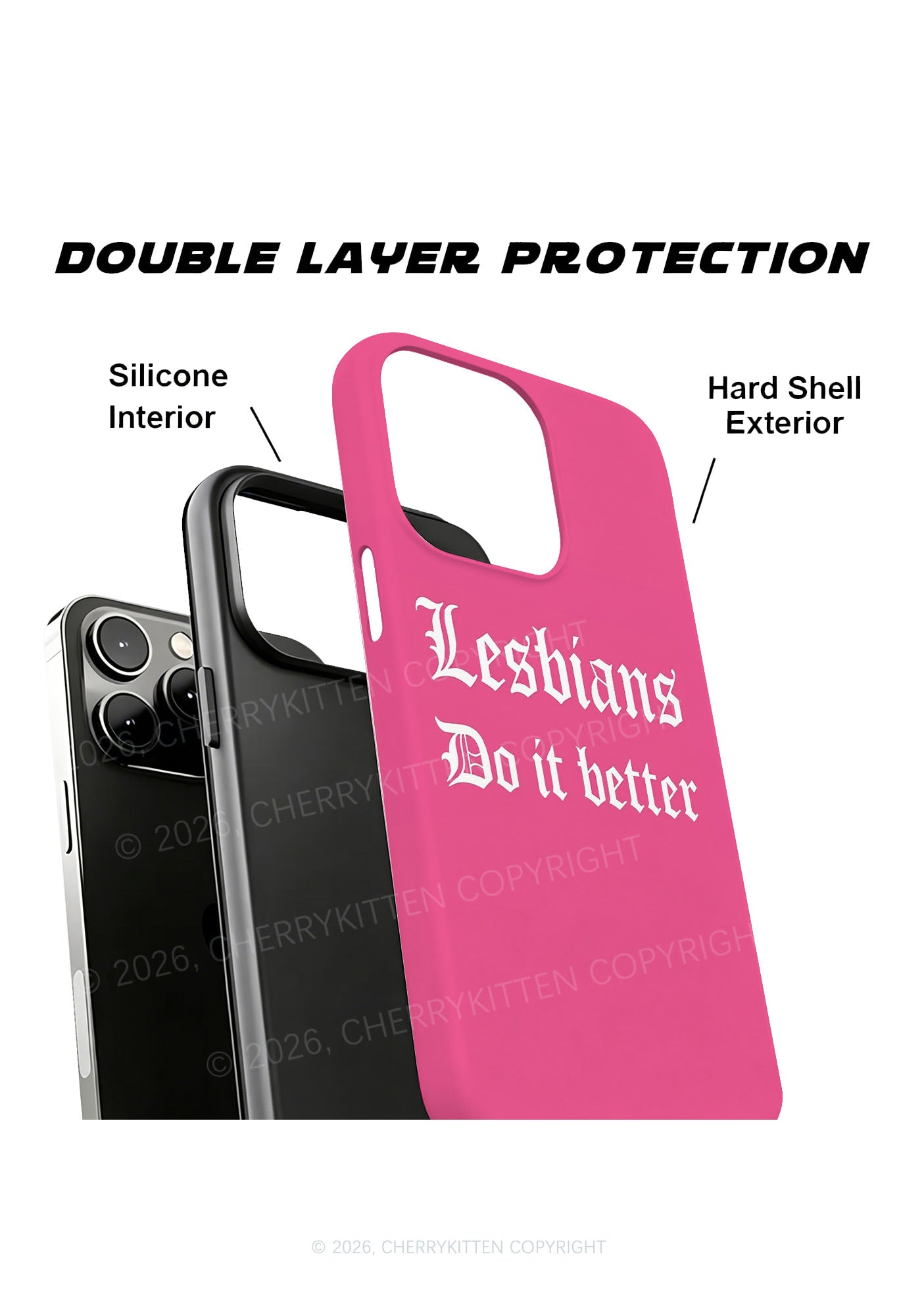 Pink Lesbians Do It Better Pride Y2K Phone Case Cherrykitten