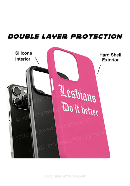 Pink Lesbians Do It Better Pride Y2K Phone Case Cherrykitten