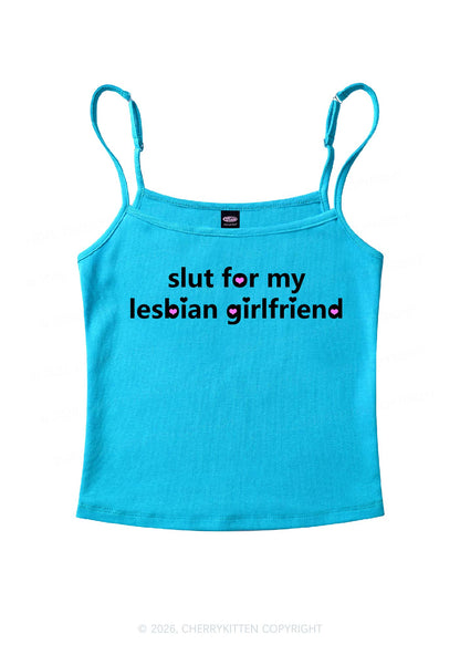 Slxt For My Lesbian GF Pride Y2K Spaghetti Strap Cami Cherrykitten