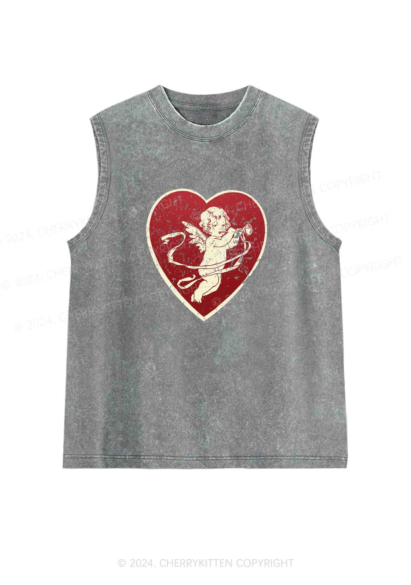 Trumpet Cupid Y2K Washed Tank Cherrykitten