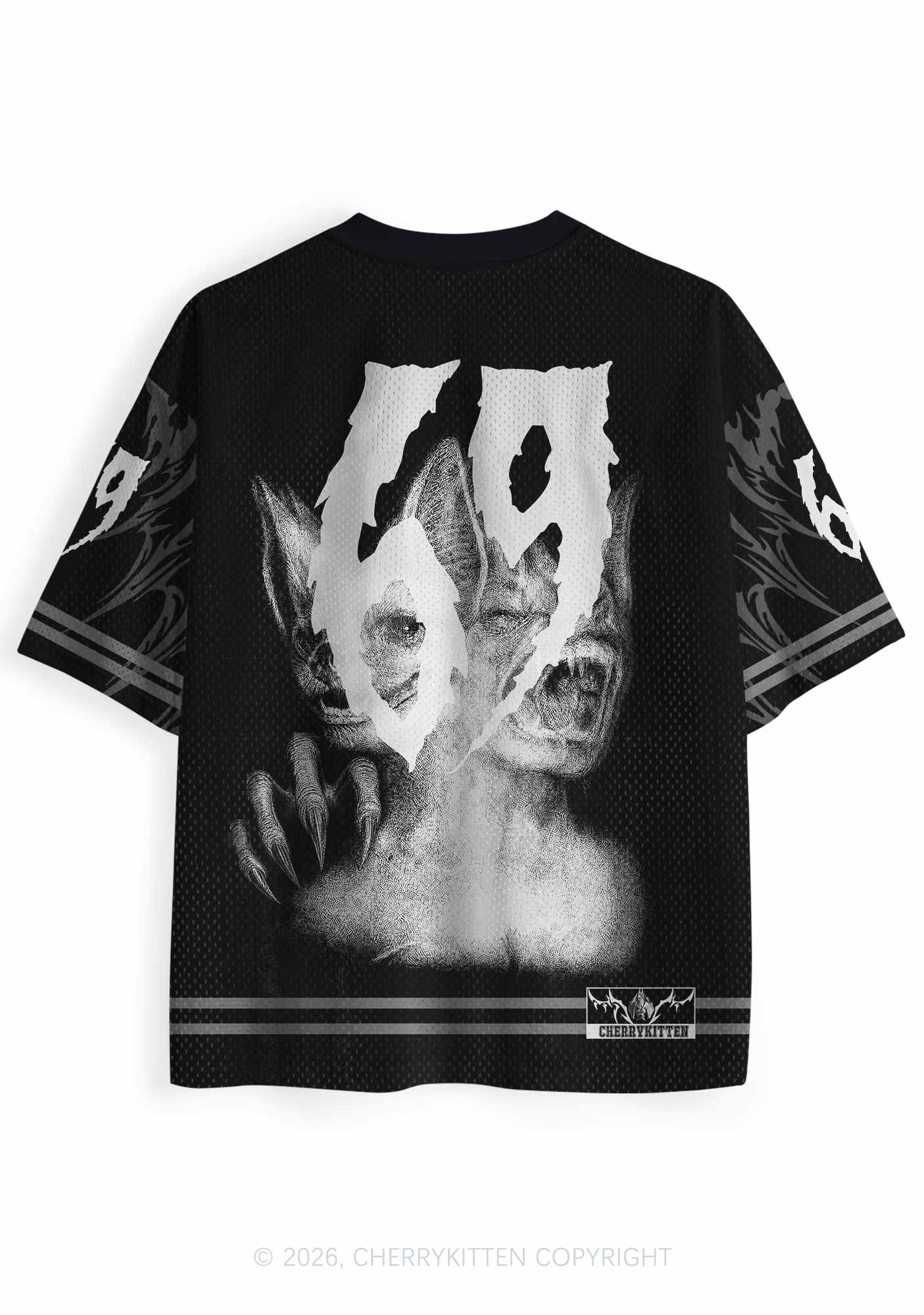Halloween Two Head Monster Y2K Sport Jersey Shirts Cherrykitten