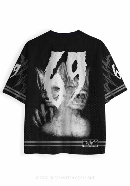 Halloween Two Head Monster Y2K Sport Jersey Shirts Cherrykitten
