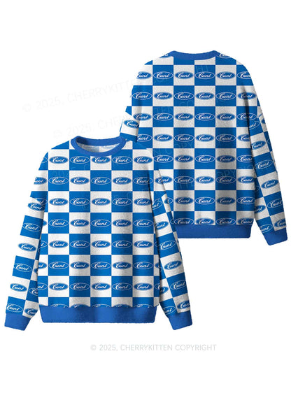 Oval Cxxt Y2K Christmas Knit Sweatshirt Cherrykitten