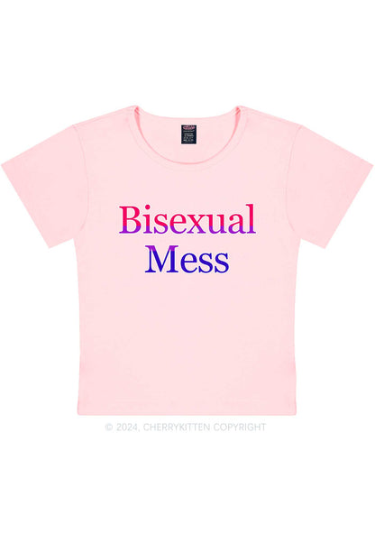 Bisexual Mess Y2K Baby Tee Cherrykitten