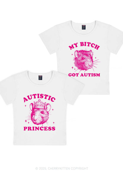 Autistic Princess Rats Y2K Valentine's Day Baby Tee Cherrykitten