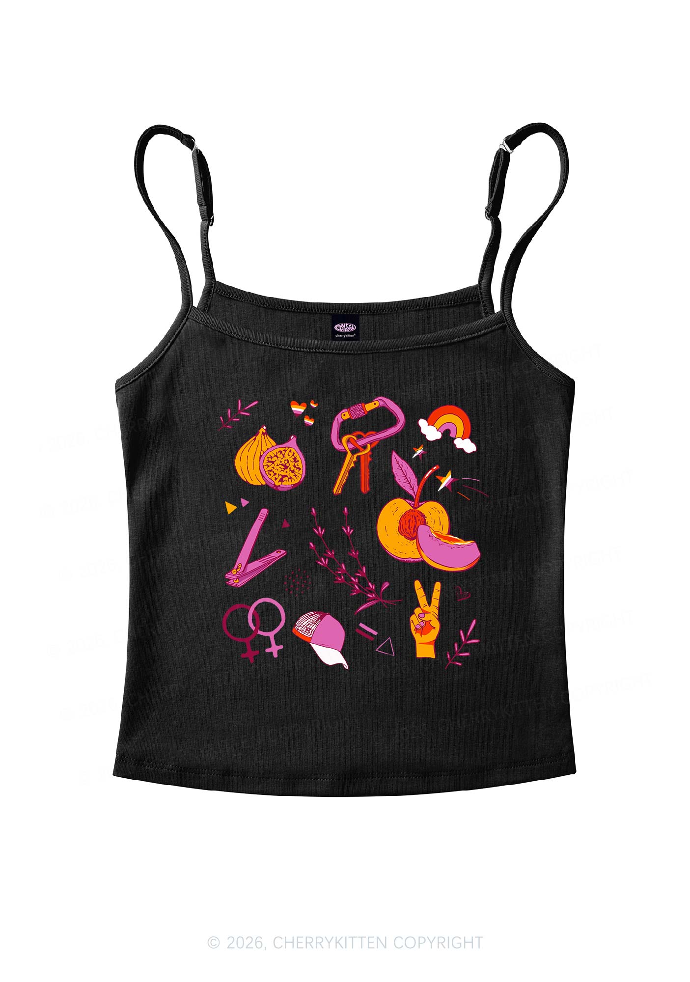 Lesbian Symbols Y2K Spaghetti Strap Cami Cherrykitten