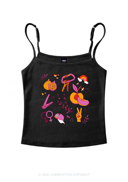 Lesbian Symbols Y2K Spaghetti Strap Cami Cherrykitten