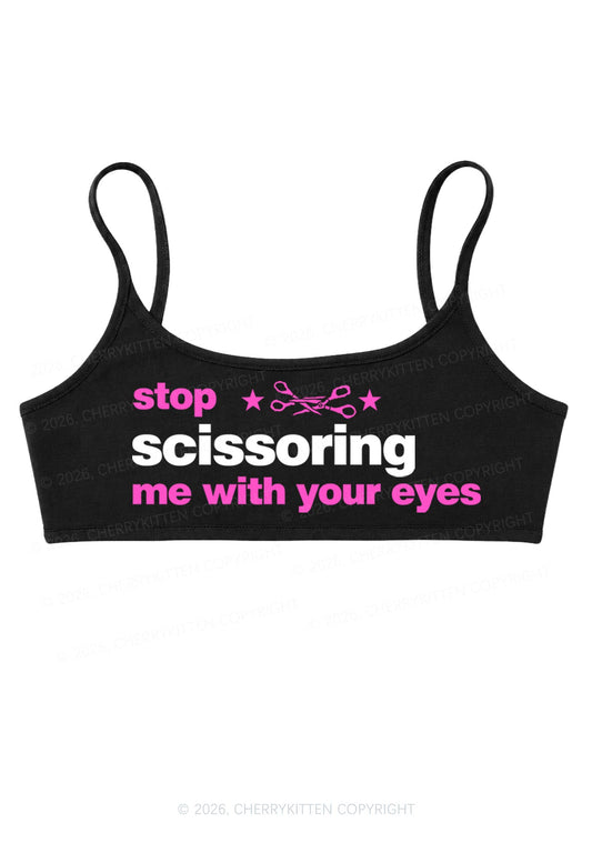 Stop Scissoring Me Pride Y2K Super Crop Cami Cherrykitten