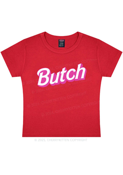 Pink Butch Y2K Baby Tee Cherrykitten