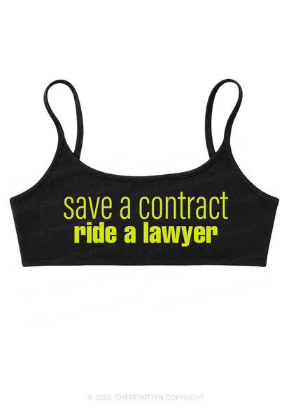 Save Contract Ride Lawyer Y2K Super Crop Cami Cherrykitten
