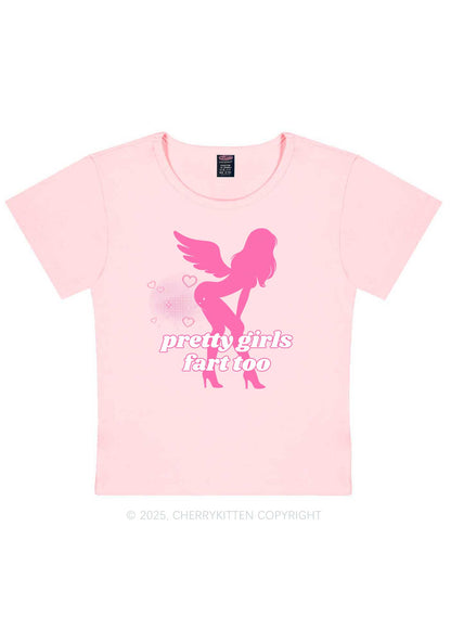 Pretty Girls Fart Too Y2K Baby Tee Cherrykitten