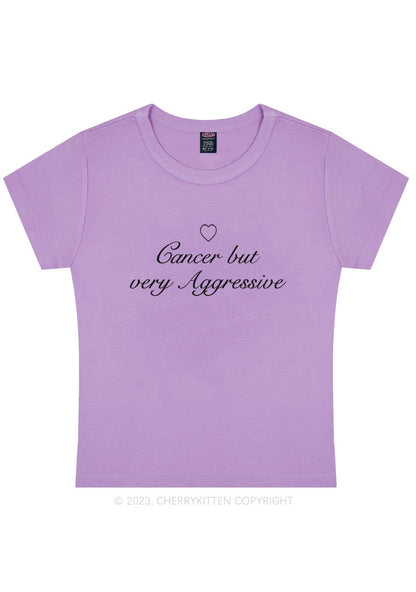 Curvy Cancer But Very Aggressive Y2K Baby Tee Cherrykitten