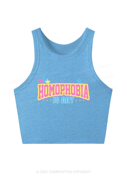 Homophobia Is Gay Y2K Crop Tank Top Cherrykitten