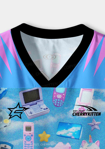 Custom Punk Digital Y2K Crop Sport Jersey Shirts Cherrykitten