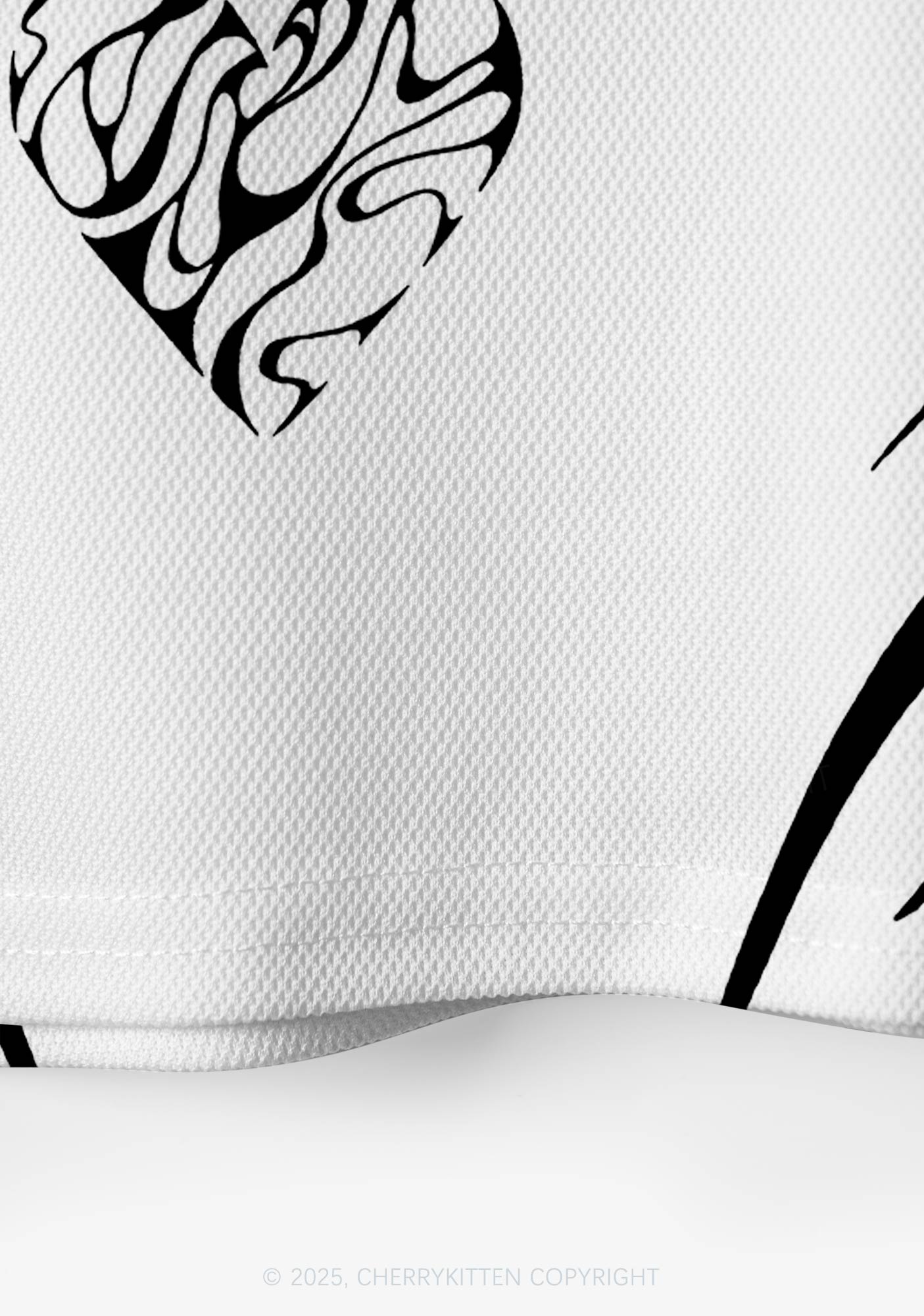 Custom Team Gothic Heart Y2K Crop Sport Jersey Shirts Cherrykitten