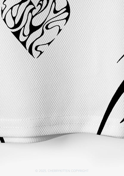 Custom Team Gothic Heart Y2K Crop Sport Jersey Shirts Cherrykitten