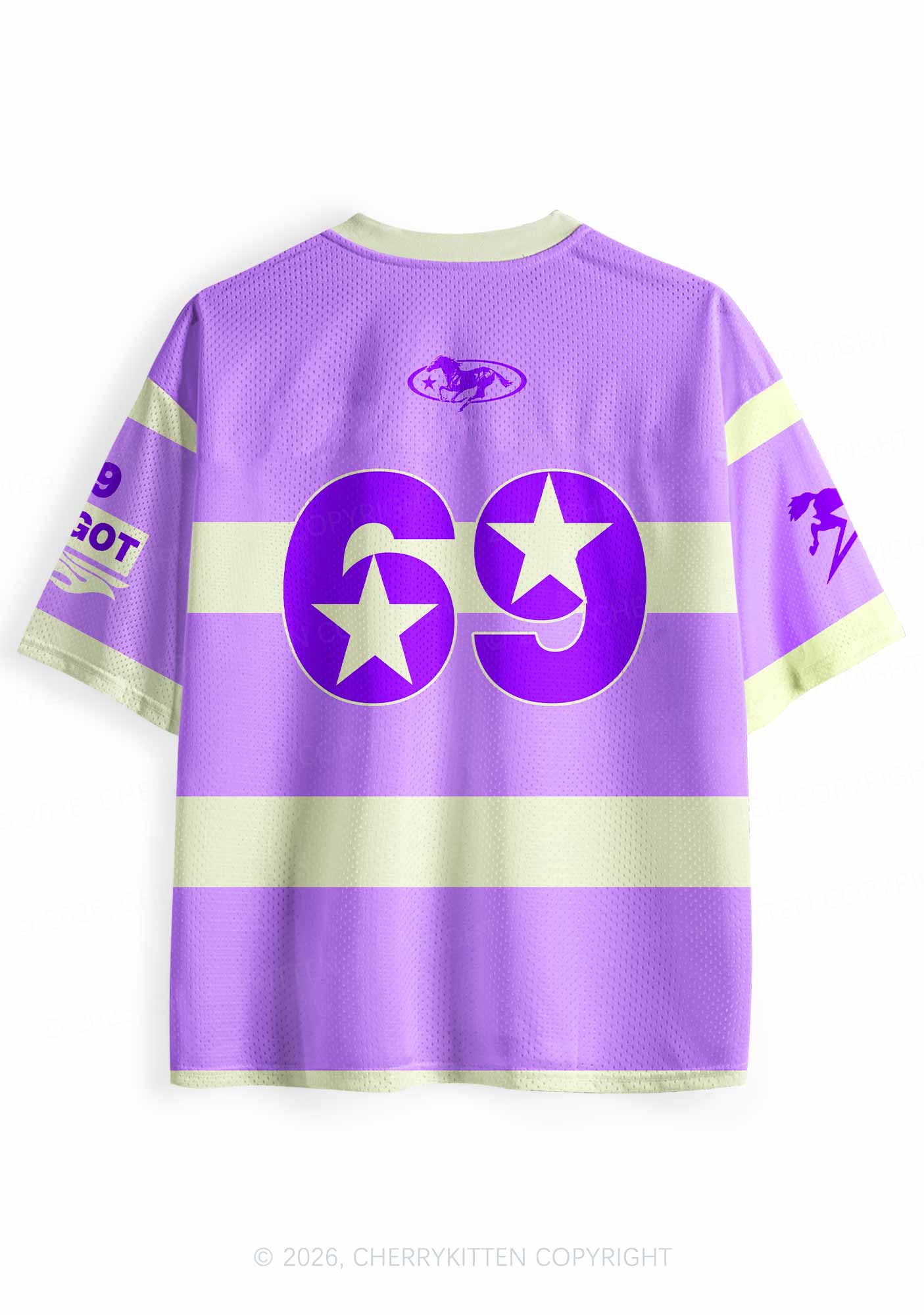 Purple Faggot Stripes Pride Y2K Sport Jersey Shirts Cherrykitten