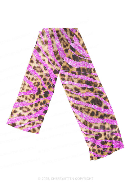 Sparkle Pink Leopard Y2K Mesh Slip Dress Cherrykitten
