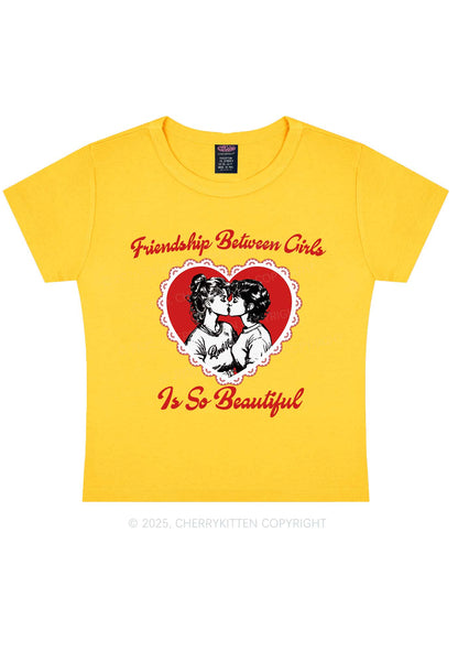 Friendship Between Girls Pride Y2K Baby Tee Cherrykitten
