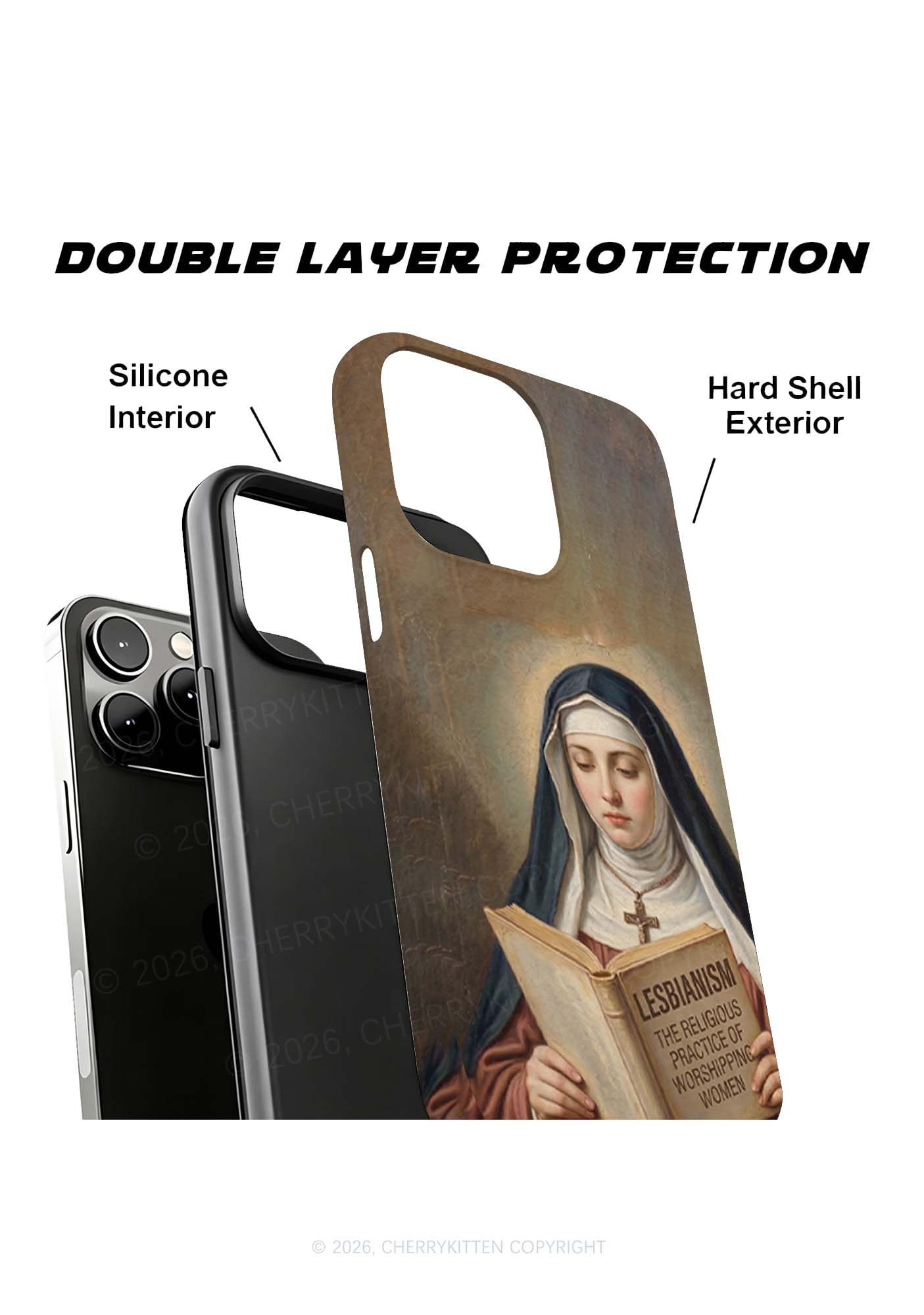 Lesbianism Nun Pride Y2K Phone Case Cherrykitten