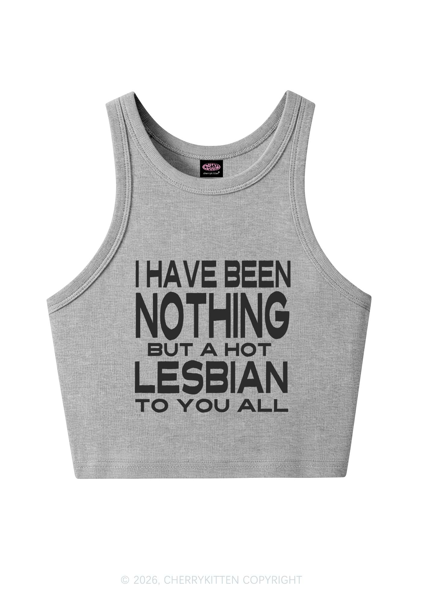 I Have Been A Hot Lesbian Pride Y2K Crop Tank Top Cherrykitten
