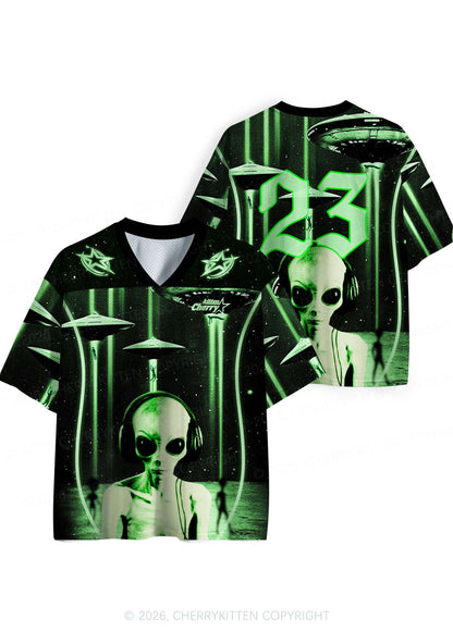 Halloween Alien DJ Y2K Sport Jersey Shirts Cherrykitten