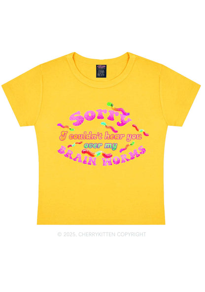 Brain Worms Y2K Baby Tee Cherrykitten