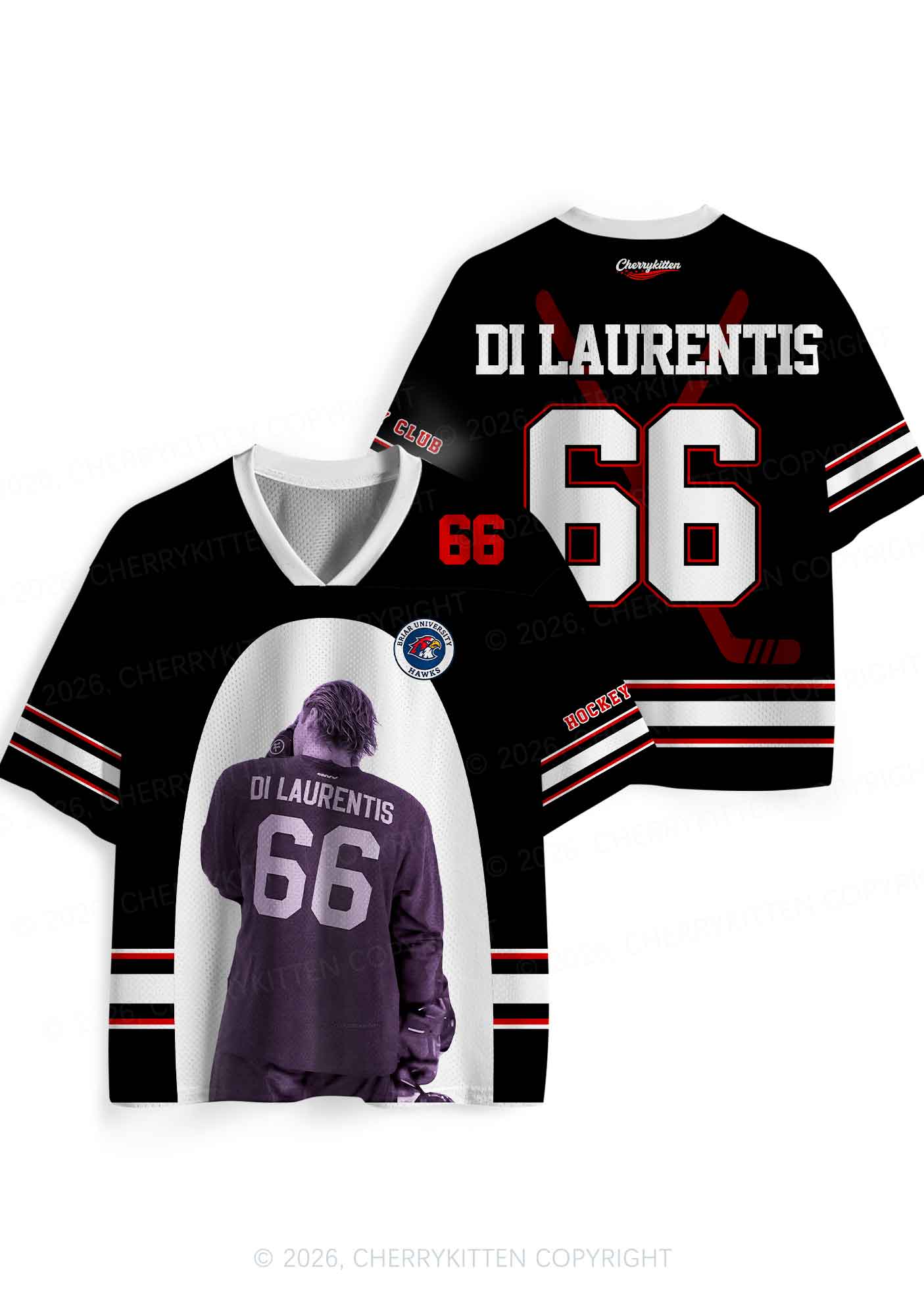 Hockey Player DL Y2K Sport Jersey Shirts Cherrykitten