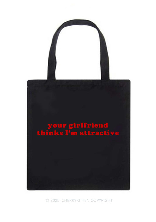 Im Attractive Pride Y2K Canvas Tote Bag Cherrykitten