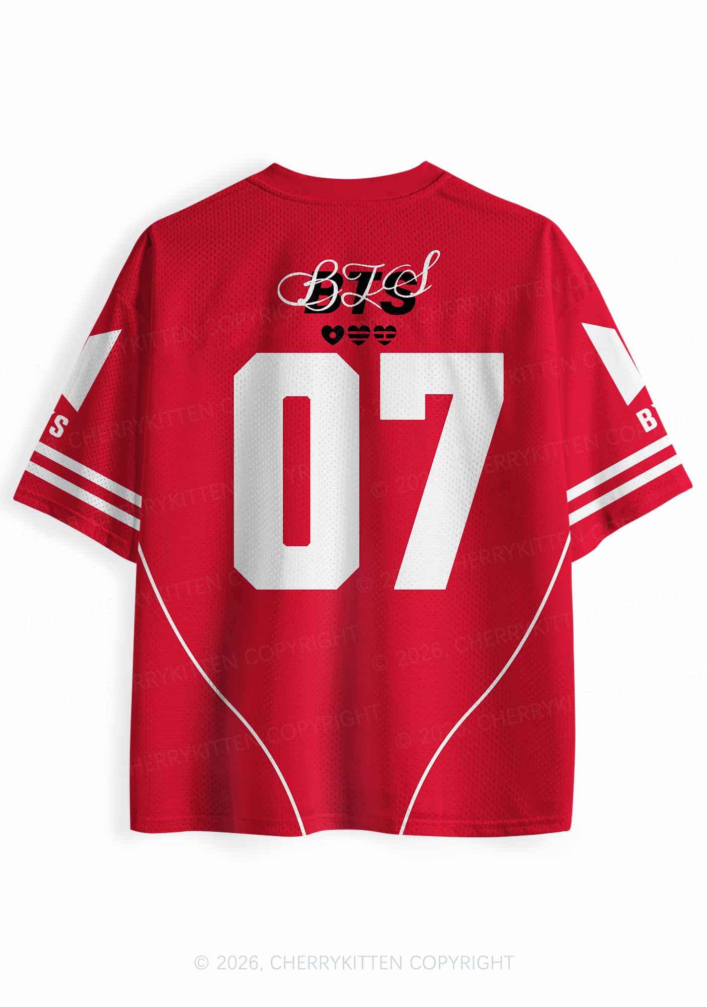 Red Seven Boys Y2K Sport Jersey Shirts Cherrykitten