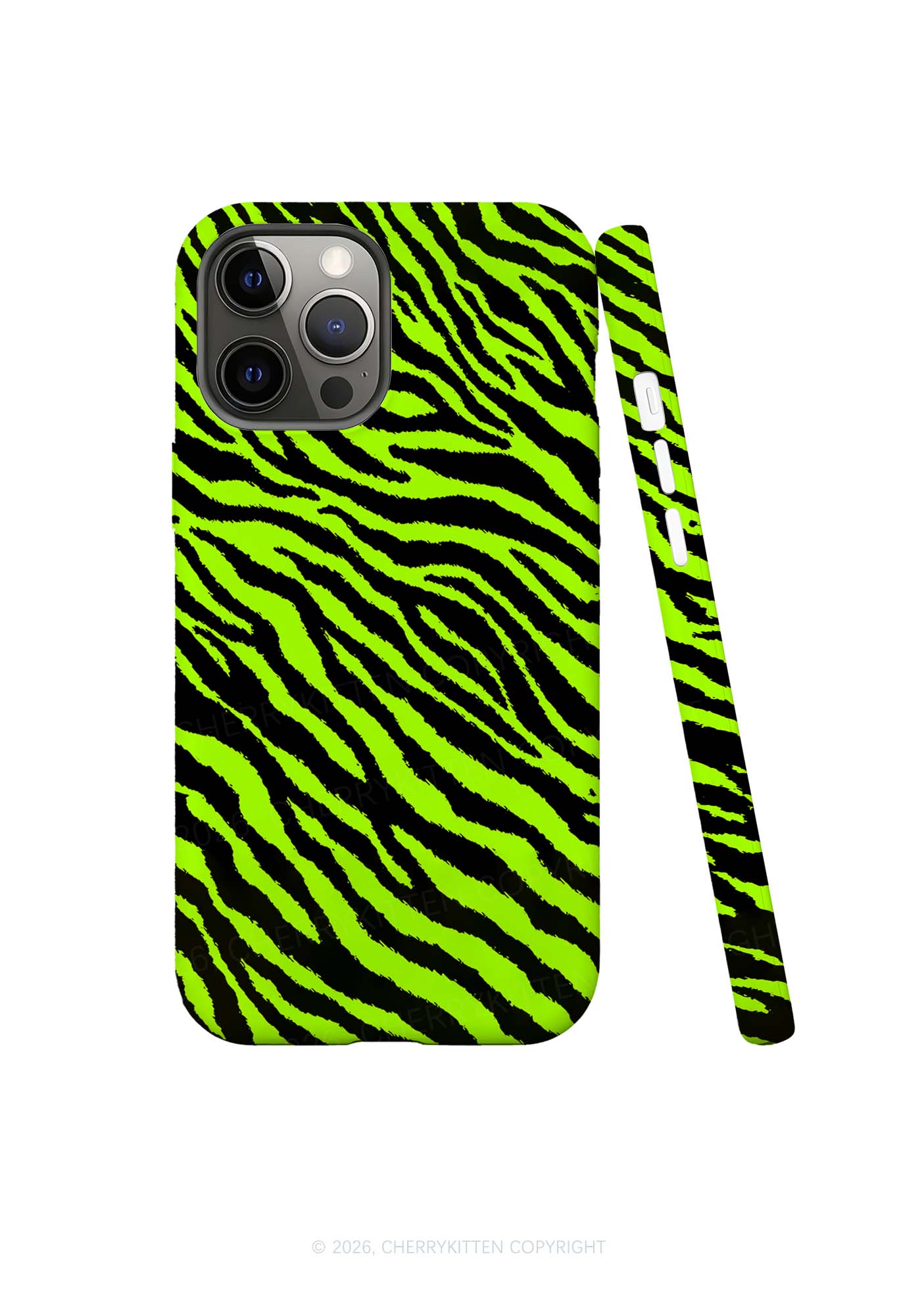 Green Zebra Y2K Phone Case Cherrykitten