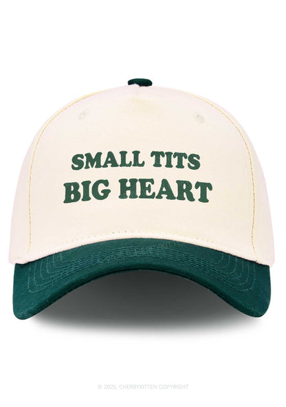 Embroidered Small But Big Heart Y2K Color Block Baseball Cap Cherrykitten