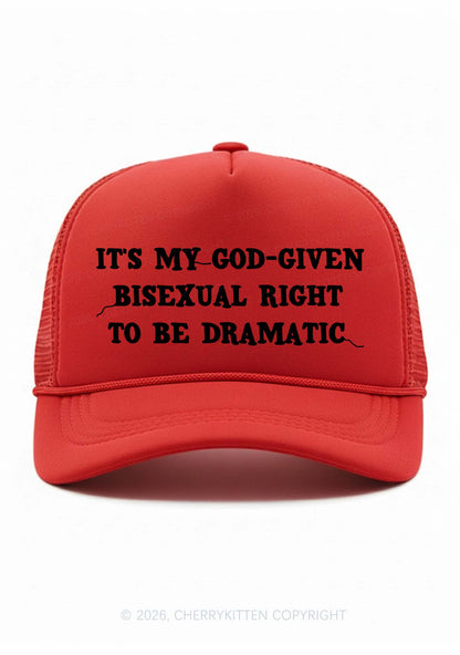 God Given Bisexual Right Pride Y2K Trucker Hat Cherrykitten