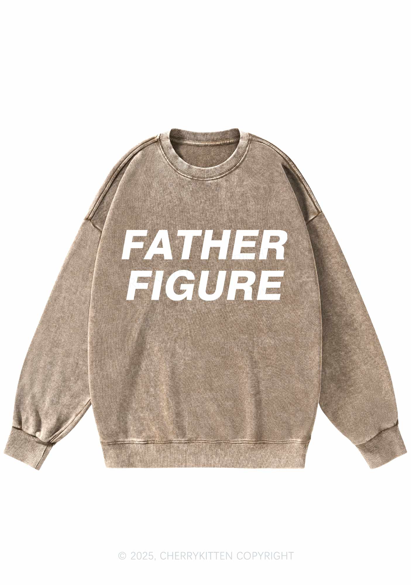 Father Figure Y2K Washed Sweatshirts Cherrykitten