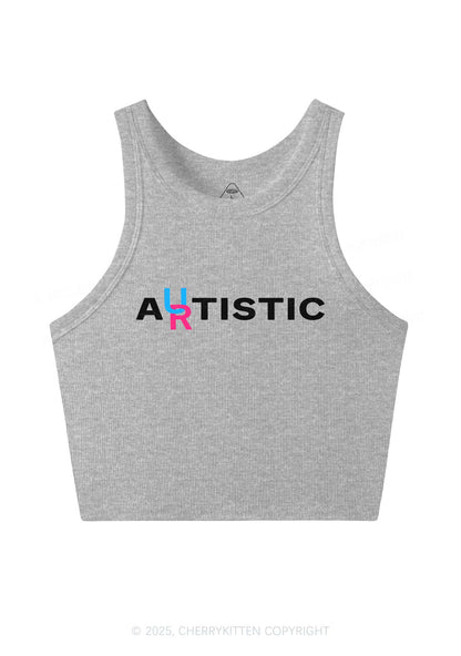 Autistic Artistic Y2K Crop Tank Top Cherrykitten