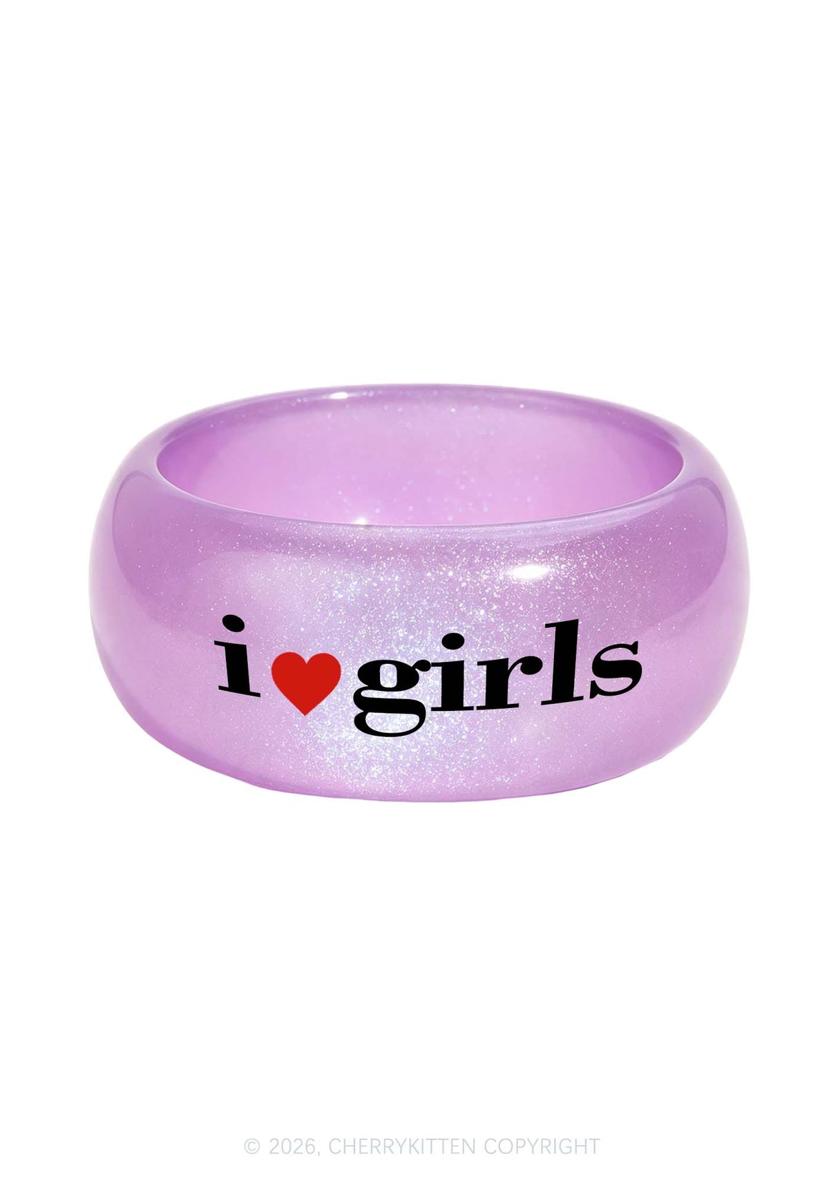 I Love Girls Pride Y2K Cuff Bangle Cherrykitten